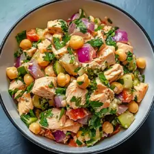 Salade rapide pois chiches thon-image