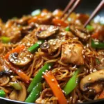 Nouilles sautées asiatiques rapides