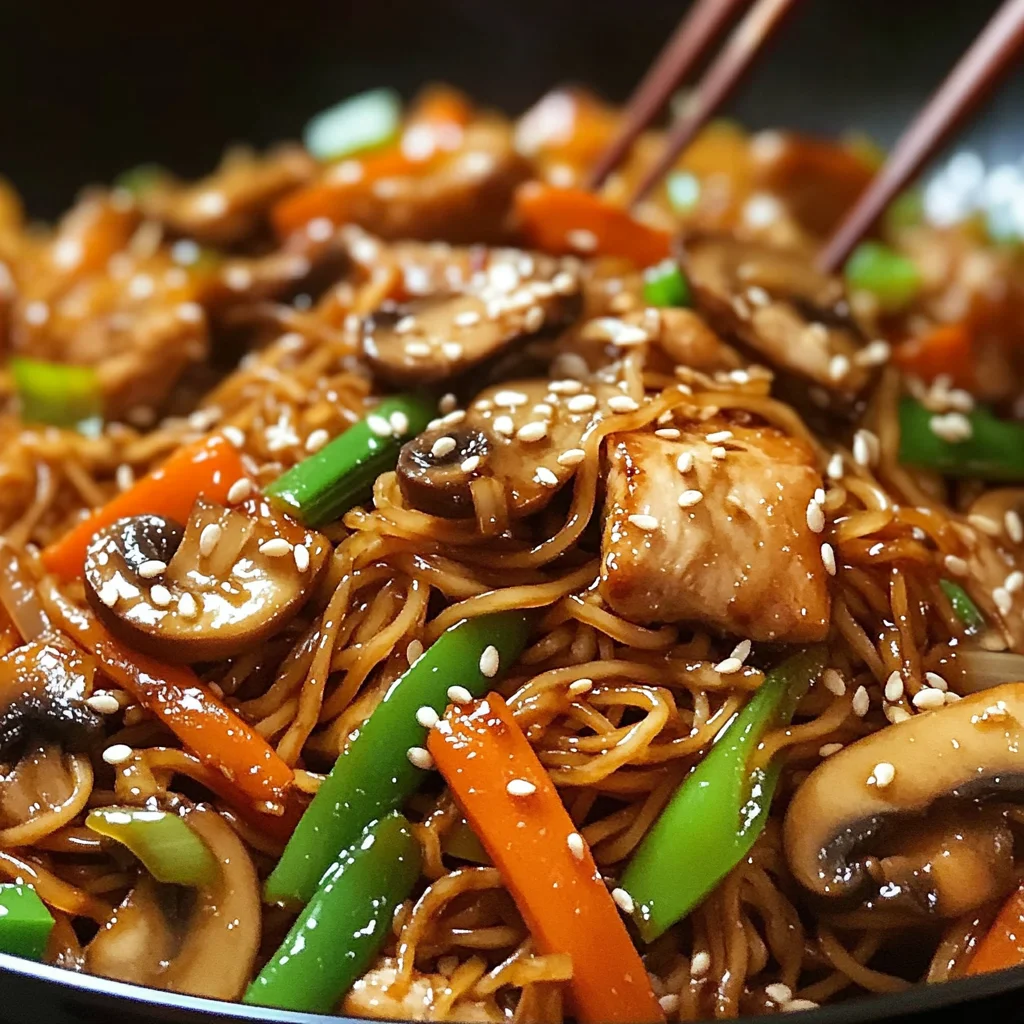 Nouilles sautées asiatiques rapides