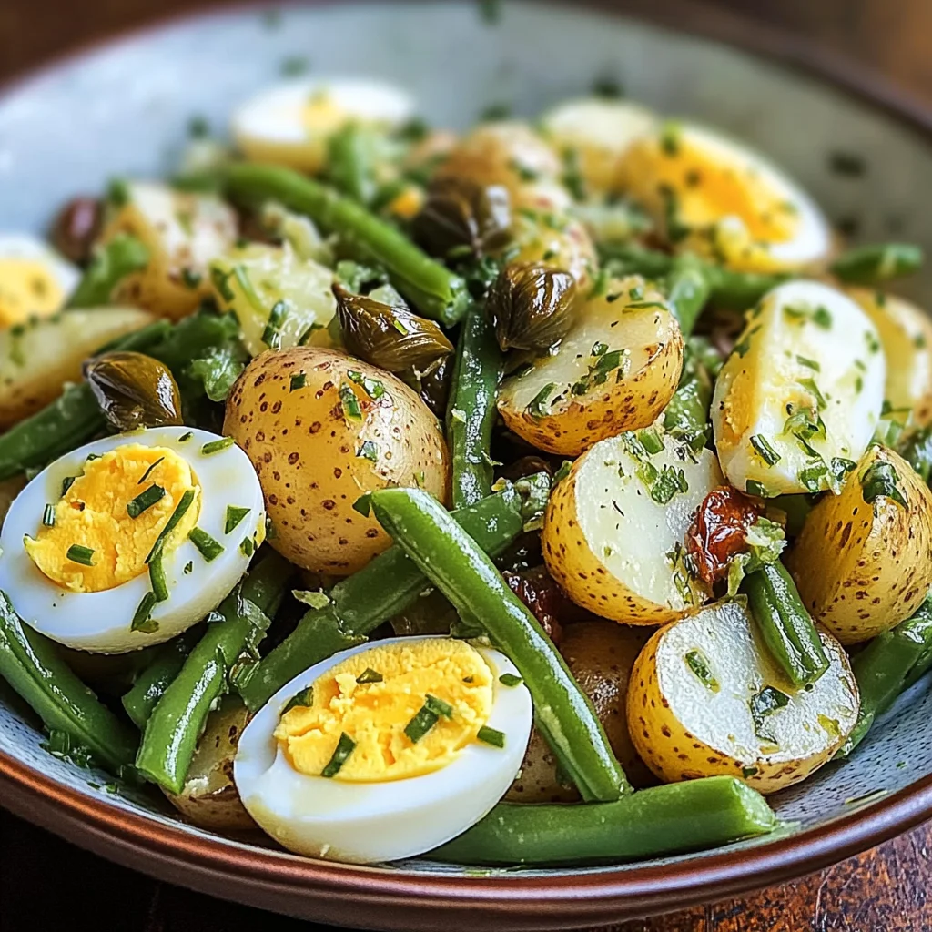 Salade de pommes de terre et haricots verts