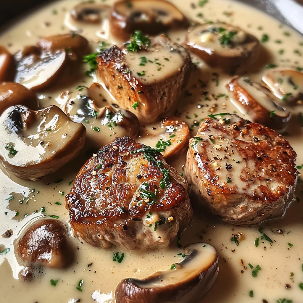 Blanquette de Filet Mignon de boeuf aux Champignons