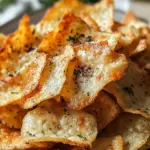 Chips de fromage blanc croustillantes