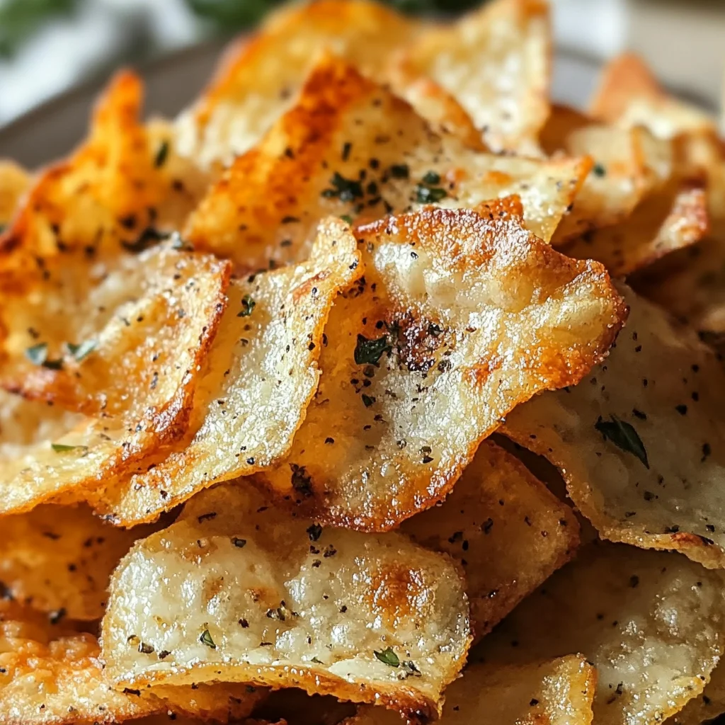 Chips de fromage blanc croustillantes