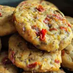 Cookies Salés aux Tomates Séchées et Poivrons à l'Huile : Une Bouchée Gourmande et Originale
