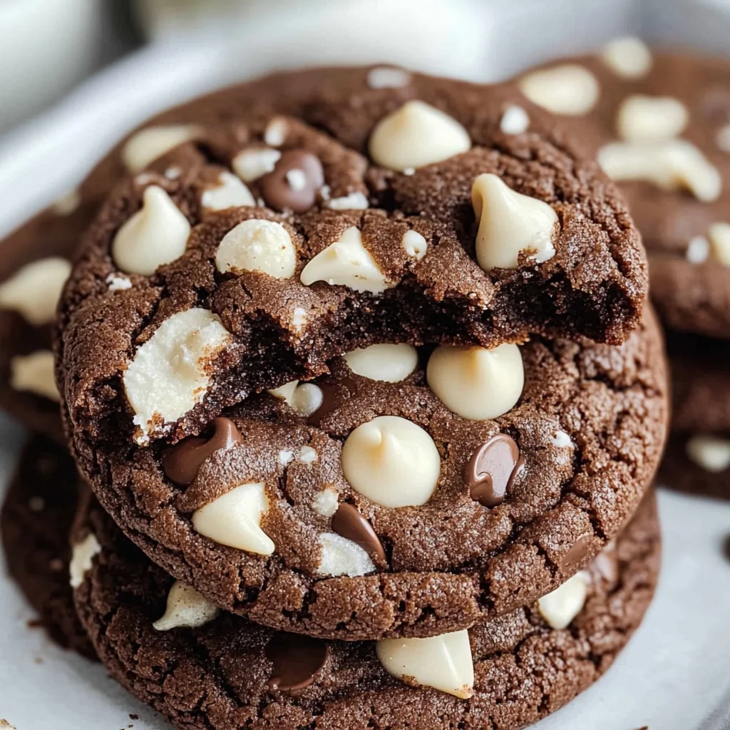 Cookies au Chocolat Double avec Pépites de Chocolat Blanc