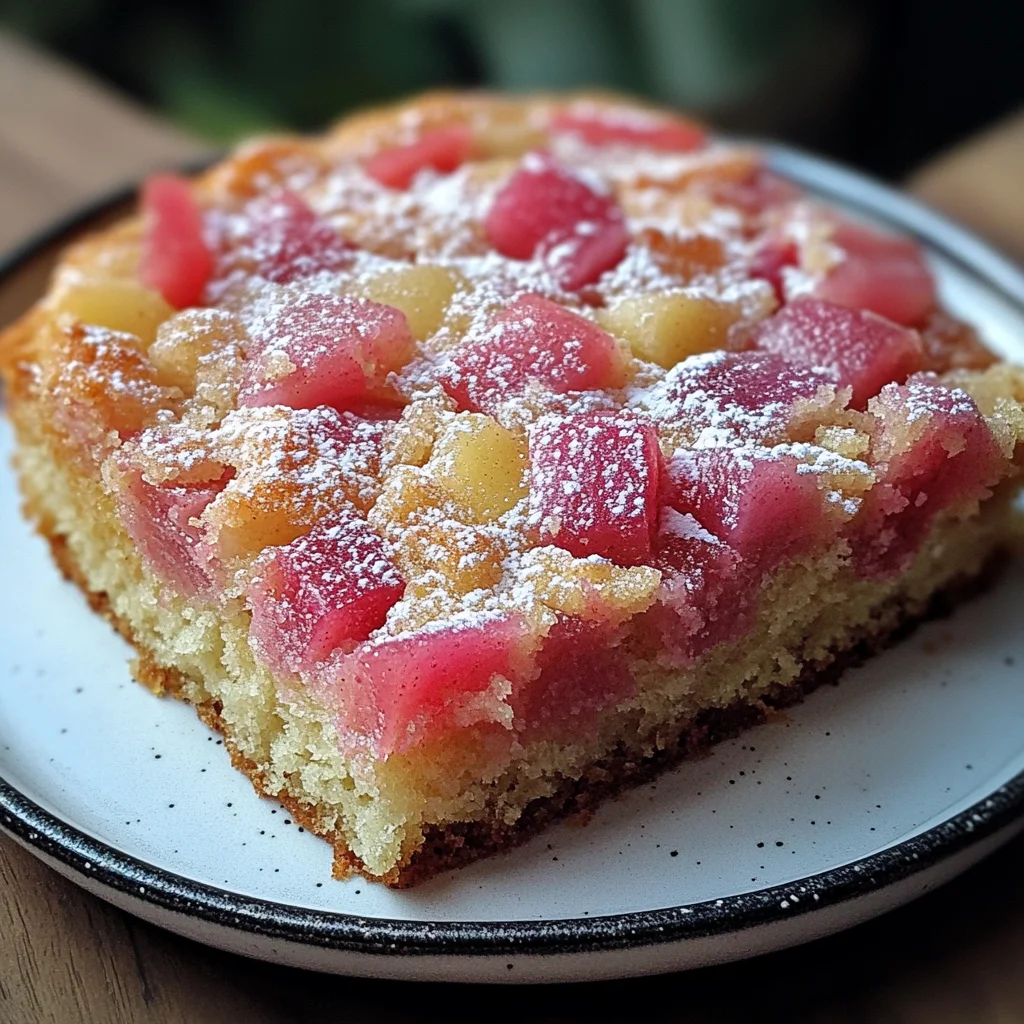 Gâteau à la rhubarbe