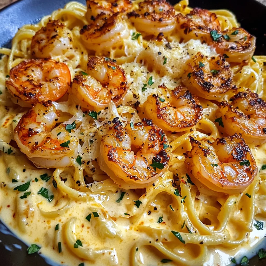 Linguine Crémeuses aux Crevettes Cajun