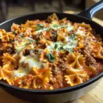 Pâtes Farfalle au Fromage Velveeta et Bœuf Marinara