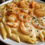 Penne Alfredo aux Crevettes à l'Ail et au Fromage à la Crème