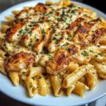 Penne au Poulet Crémeux aux Trois Fromages Cajun