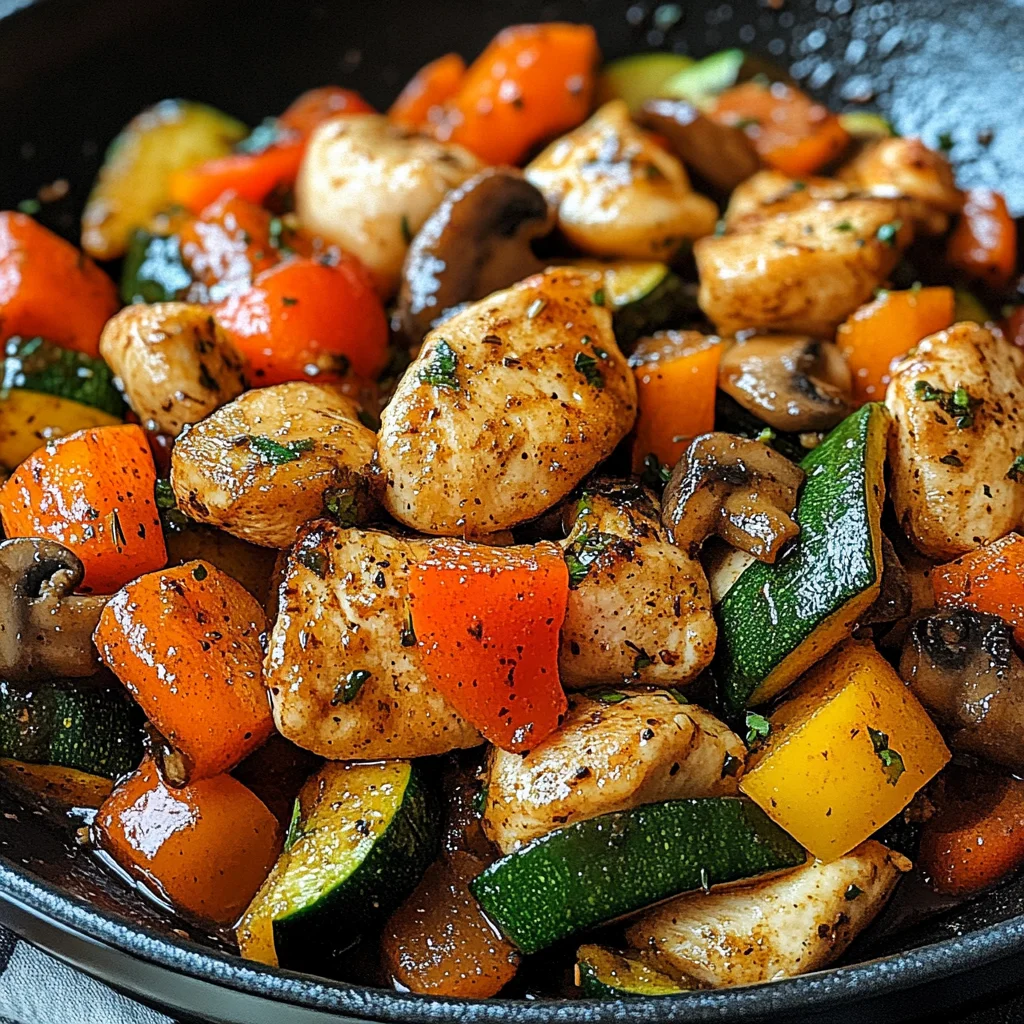 Poêlée de Poulet et de Légumes dans une Casserole