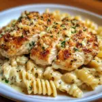 Poulet César au Four avec Pâtes Crémeuses au Parmesan