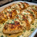 Poulet César au Four avec Sauce Crémeuse à l'Ail et au Parmesan