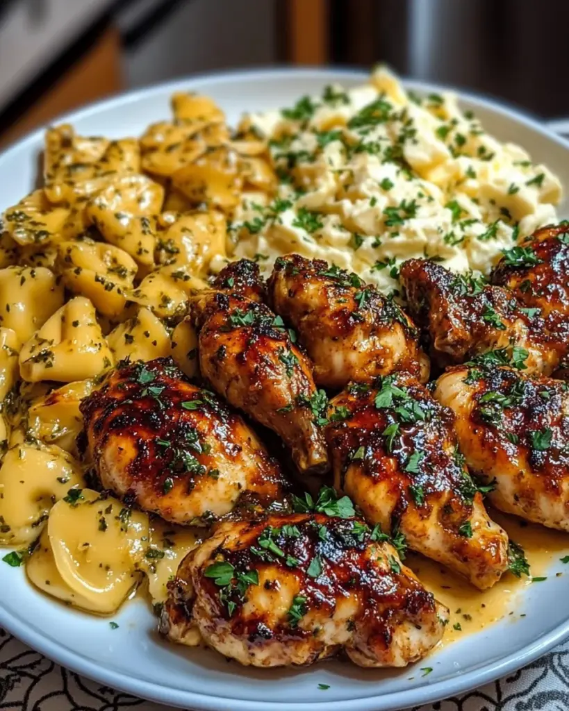 Poulet à l'Ail Cajun aux Nœuds Papillon en Sauce Épicée au Fromage