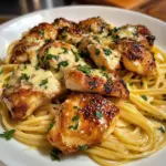 Poulet à l'Ail et Beurre Crémeux avec Spaghetti au Parmesan