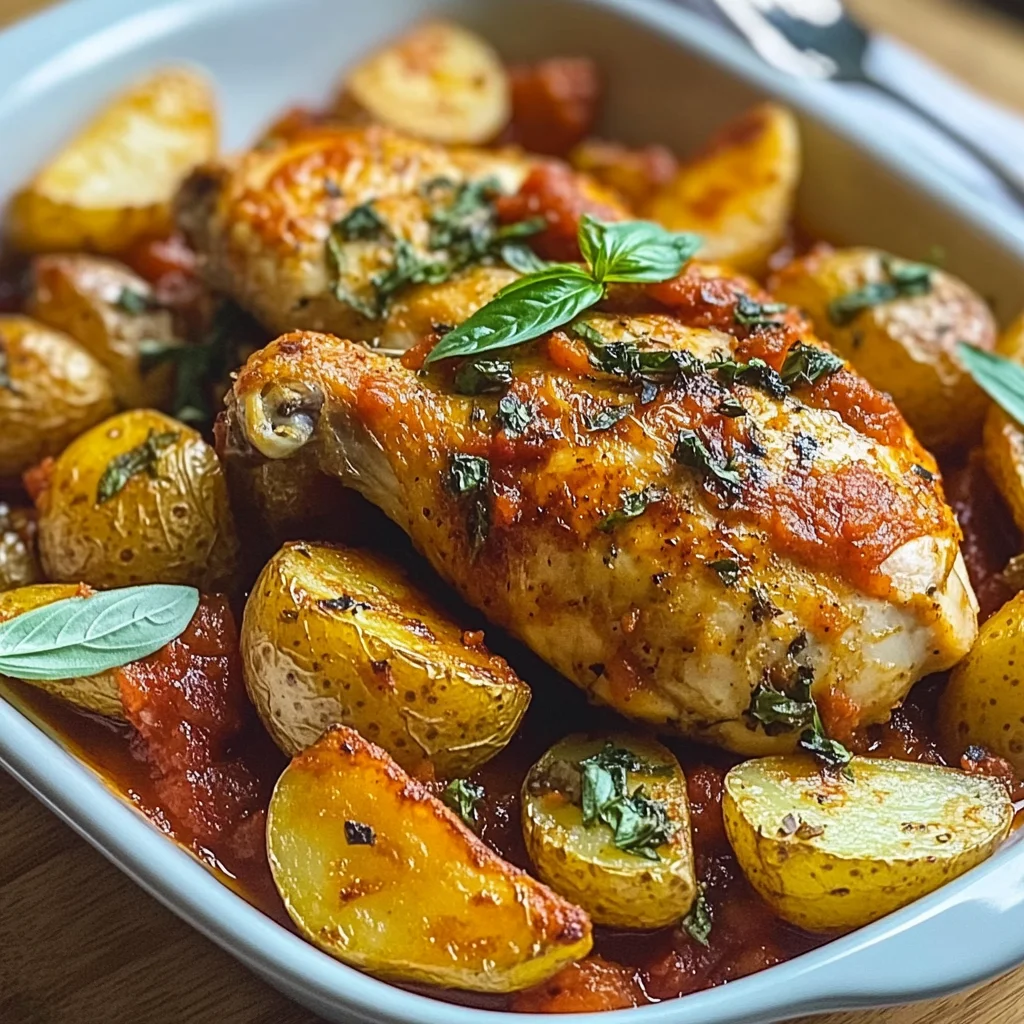 Poulet à l’italienne et pommes de terre : Un Incroyable Festin Méditerranéen Réconfortant
