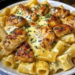 Poulet au Beurre à l'Ail avec Rigatoni et Parmesan