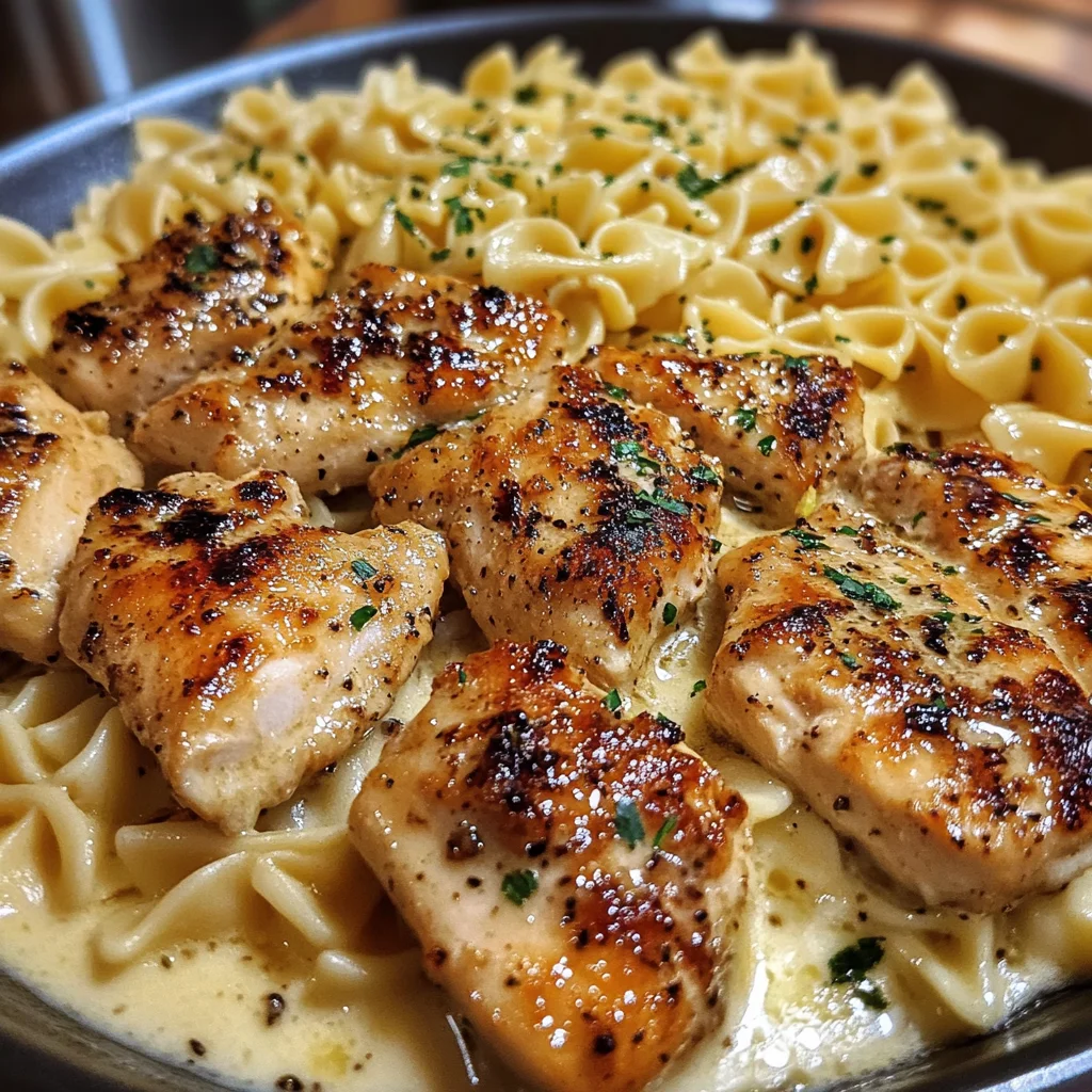 Poulet au Beurre à l'Ail avec des Papillons