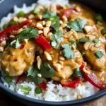 Poulet thaï sauce cacahuète