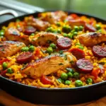 Recette de paella au poulet et chorizo : un plat savoureux à partager