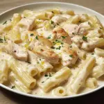 Rigatoni Crémeux au Poulet, Citron et Ail