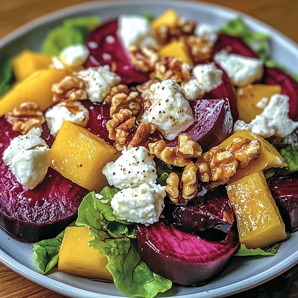 Salade de Betterave, Chèvre & Noix