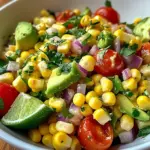 Salade de maïs et avocat