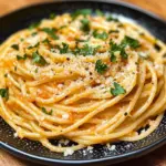 Spaghetti au Fromage Crémeux dans une Sauce Tomate à l'Ail