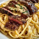 Steak Cajun avec Linguine Crémeuse