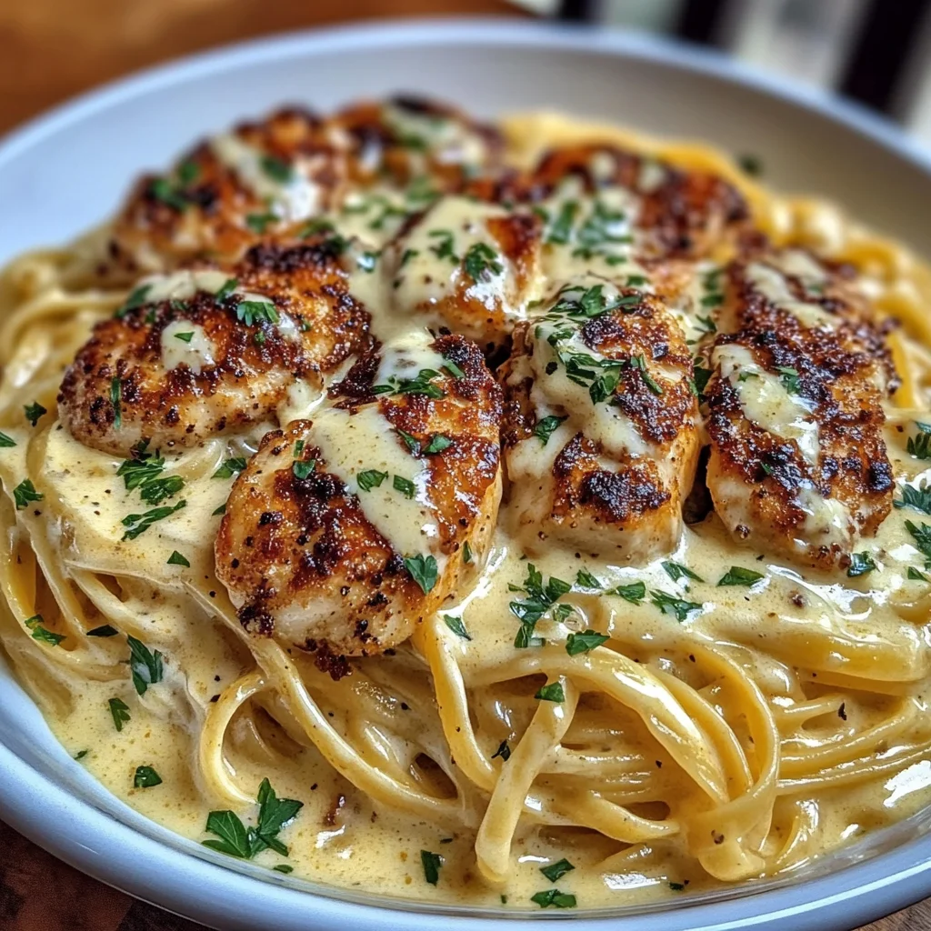 Linguine Crémeux au Poulet Cajun dans une Sauce Alfredo au Velveeta