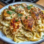 Linguine au Poulet Alfredo Cajun