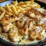 Poulet à l'Ail et au Beurre dans une Sauce Crémeuse au Mozzarella Fondant