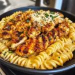 Poulet au Beurre à l'Ail Cajun avec Rotini Crémeux au Parmesan