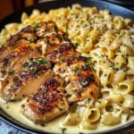 Poulet au Beurre à l'Ail et Coquillettes Crémeuses