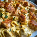 Tortellini au Poulet Cajun dans une Sauce au Fromage Veloutée