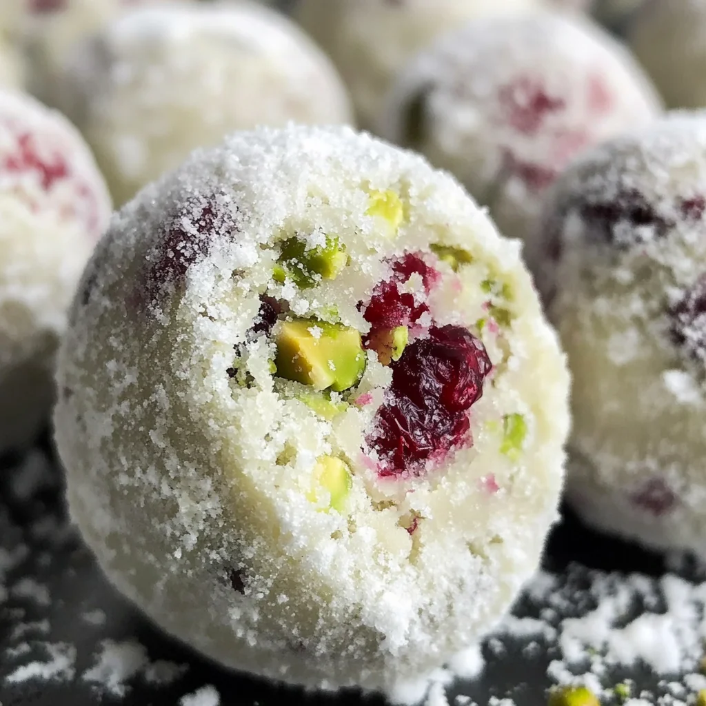 Truffes aux Canneberges, Pistaches et Chocolat Blanc